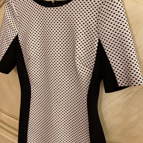BCBG- Paris size 6 black and white mini dress - Picture 4 of 6